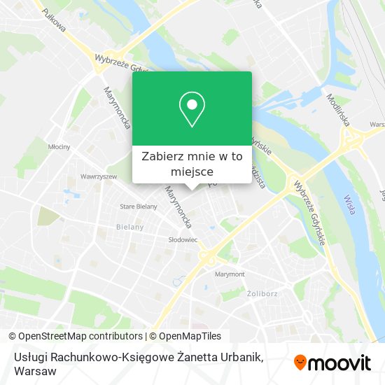 Mapa Usługi Rachunkowo-Księgowe Żanetta Urbanik