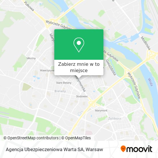 Mapa Agencja Ubezpieczeniowa Warta SA