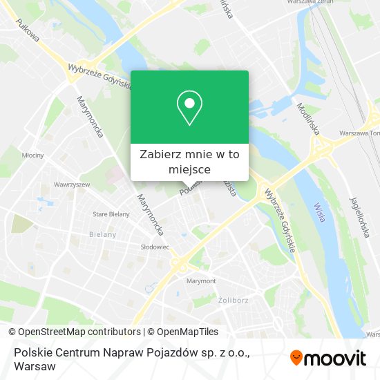 Mapa Polskie Centrum Napraw Pojazdów sp. z o.o.