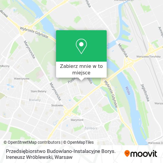 Mapa Przedsiębiorstwo Budowlano-Instalacyjne Borys. Ireneusz Wróblewski