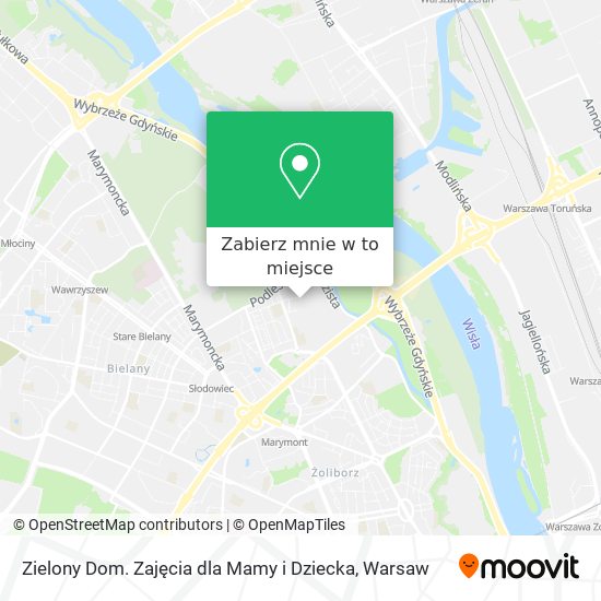 Mapa Zielony Dom. Zajęcia dla Mamy i Dziecka