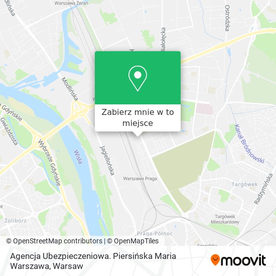 Mapa Agencja Ubezpieczeniowa. Piersińska Maria Warszawa