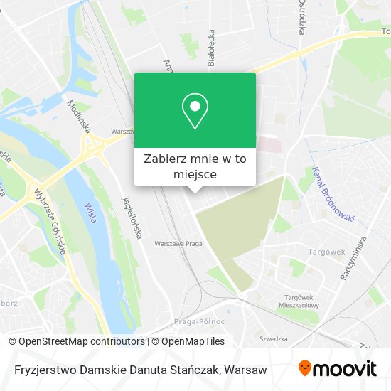 Mapa Fryzjerstwo Damskie Danuta Stańczak