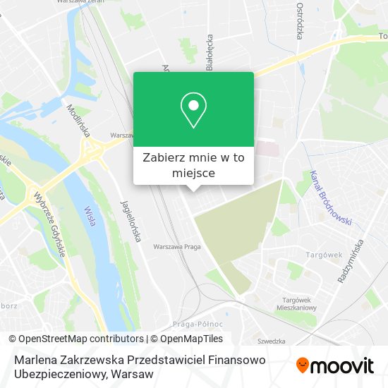 Mapa Marlena Zakrzewska Przedstawiciel Finansowo Ubezpieczeniowy