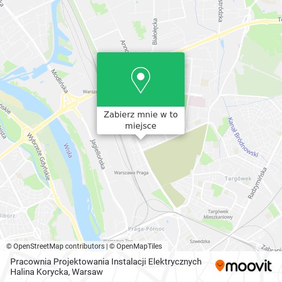 Mapa Pracownia Projektowania Instalacji Elektrycznych Halina Korycka