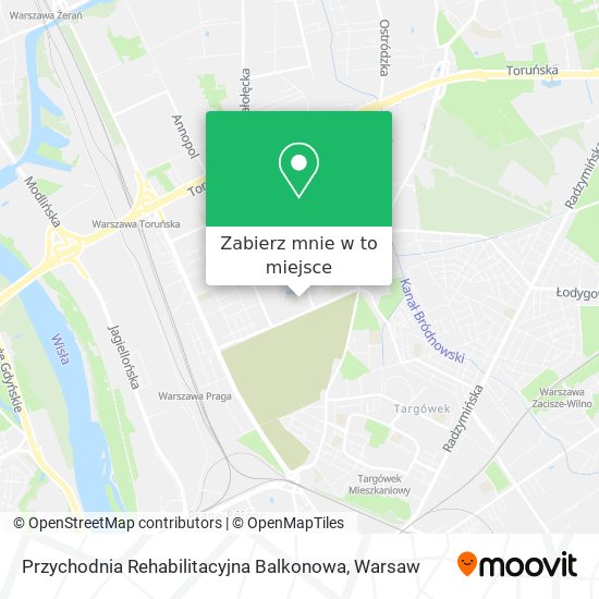 Mapa Przychodnia Rehabilitacyjna Balkonowa