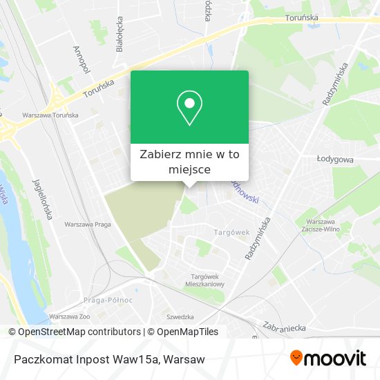 Mapa Paczkomat Inpost Waw15a