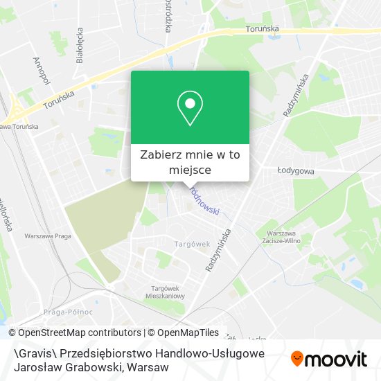 Mapa \Gravis\ Przedsiębiorstwo Handlowo-Usługowe Jarosław Grabowski