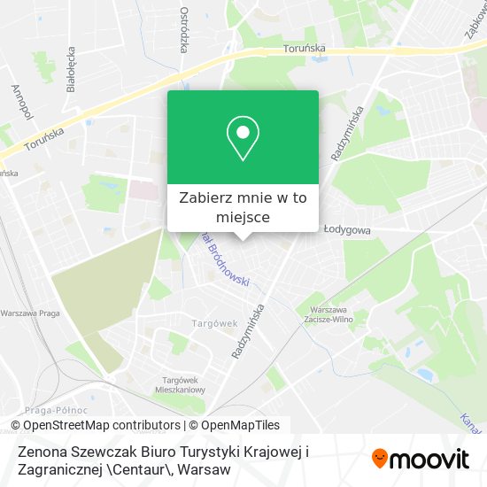 Mapa Zenona Szewczak Biuro Turystyki Krajowej i Zagranicznej \Centaur\