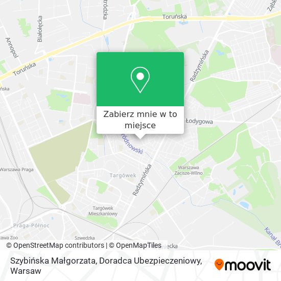 Mapa Szybińska Małgorzata, Doradca Ubezpieczeniowy