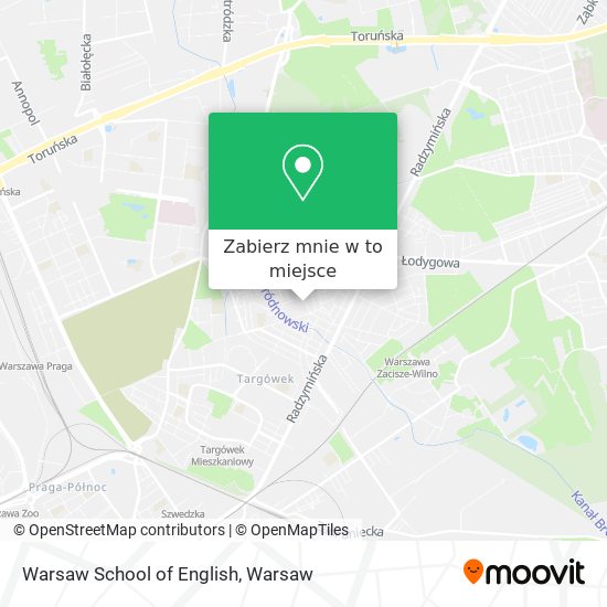 Mapa Warsaw School of English