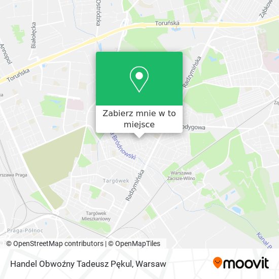 Mapa Handel Obwoźny Tadeusz Pękul