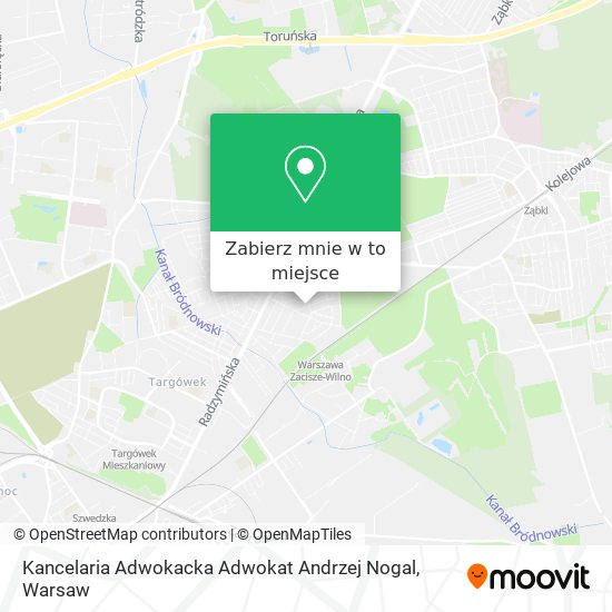 Mapa Kancelaria Adwokacka Adwokat Andrzej Nogal