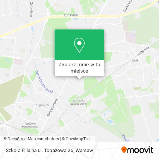 Mapa Szkoła Filialna ul. Topazowa 26