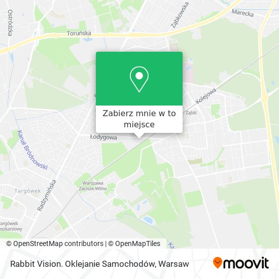 Mapa Rabbit Vision. Oklejanie Samochodów