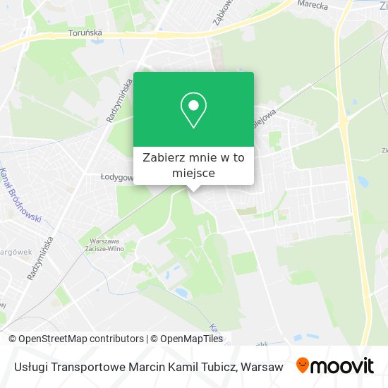 Mapa Usługi Transportowe Marcin Kamil Tubicz