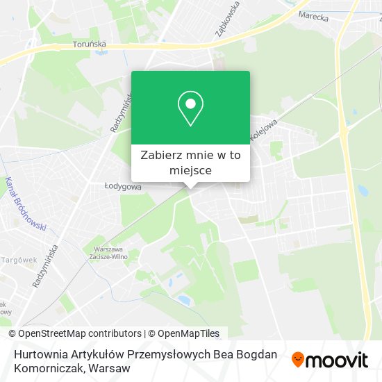 Mapa Hurtownia Artykułów Przemysłowych Bea Bogdan Komorniczak