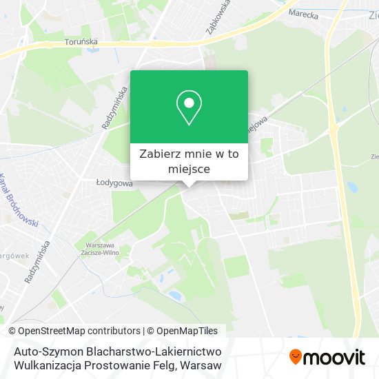 Mapa Auto-Szymon Blacharstwo-Lakiernictwo Wulkanizacja Prostowanie Felg