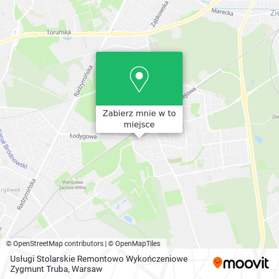 Mapa Usługi Stolarskie Remontowo Wykończeniowe Zygmunt Truba