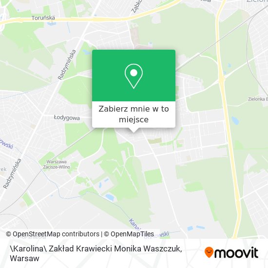 Mapa \Karolina\ Zakład Krawiecki Monika Waszczuk