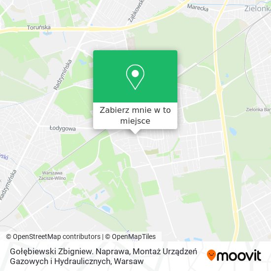 Mapa Gołębiewski Zbigniew. Naprawa, Montaż Urządzeń Gazowych i Hydraulicznych