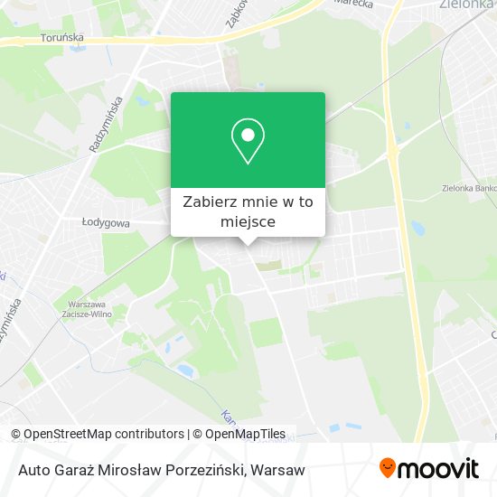 Mapa Auto Garaż Mirosław Porzeziński