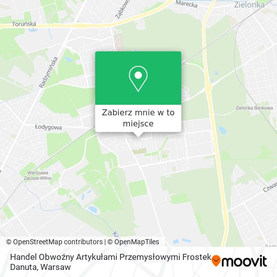 Mapa Handel Obwoźny Artykułami Przemysłowymi Frostek Danuta