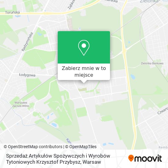 Mapa Sprzedaż Artykułów Spożywczych i Wyrobów Tytoniowych Krzysztof Przybysz