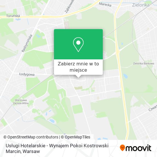 Mapa Usługi Hotelarskie - Wynajem Pokoi Kostrowski Marcin