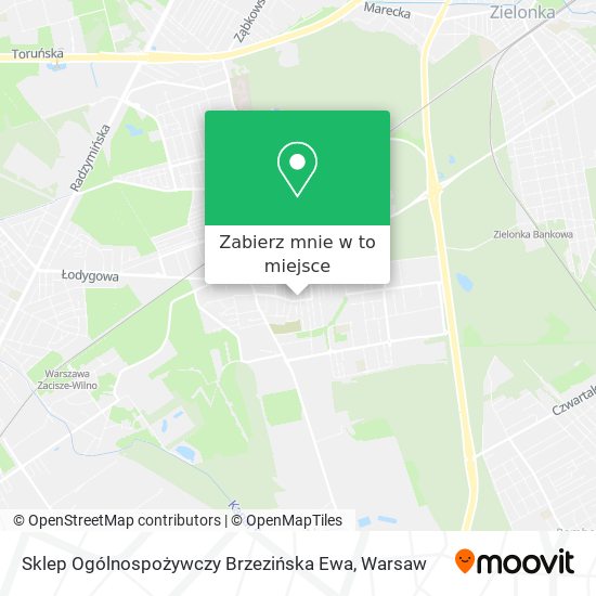 Mapa Sklep Ogólnospożywczy Brzezińska Ewa