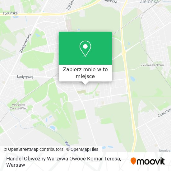 Mapa Handel Obwoźny Warzywa Owoce Komar Teresa