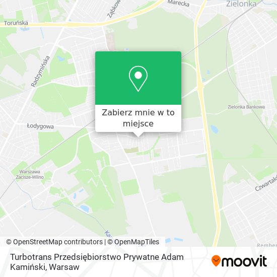 Mapa Turbotrans Przedsiębiorstwo Prywatne Adam Kamiński