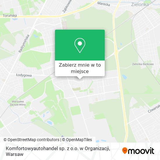 Mapa Komfortowyautohandel sp. z o.o. w Organizacji