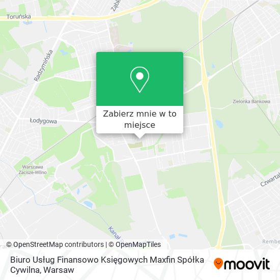 Mapa Biuro Usług Finansowo Księgowych Maxfin Spółka Cywilna