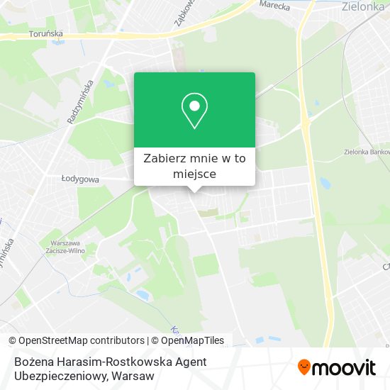 Mapa Bożena Harasim-Rostkowska Agent Ubezpieczeniowy