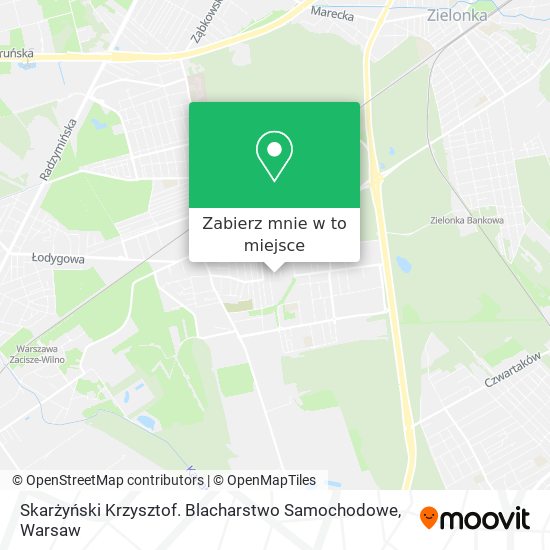 Mapa Skarżyński Krzysztof. Blacharstwo Samochodowe