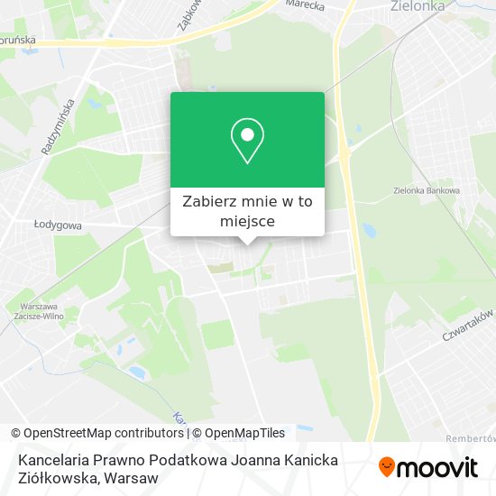 Mapa Kancelaria Prawno Podatkowa Joanna Kanicka Ziółkowska