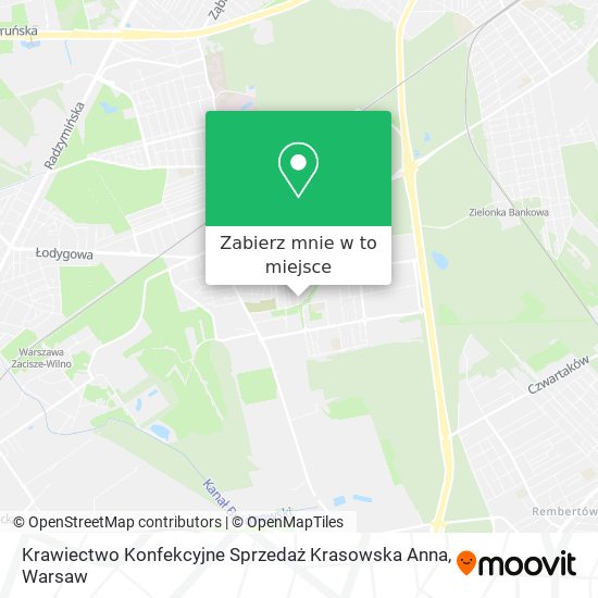 Mapa Krawiectwo Konfekcyjne Sprzedaż Krasowska Anna