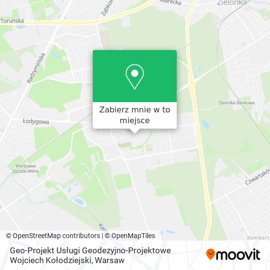 Mapa Geo-Projekt Usługi Geodezyjno-Projektowe Wojciech Kołodziejski