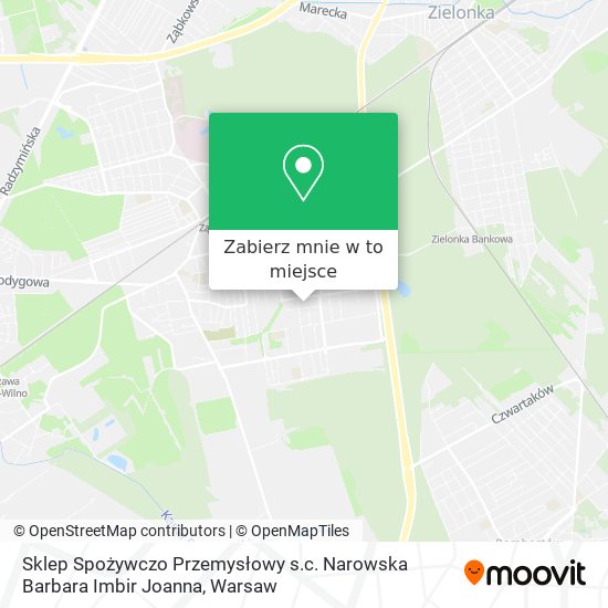 Mapa Sklep Spożywczo Przemysłowy s.c. Narowska Barbara Imbir Joanna