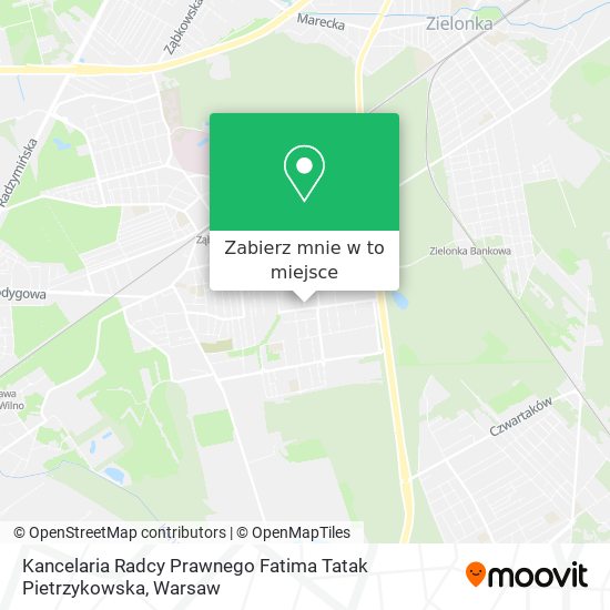 Mapa Kancelaria Radcy Prawnego Fatima Tatak Pietrzykowska