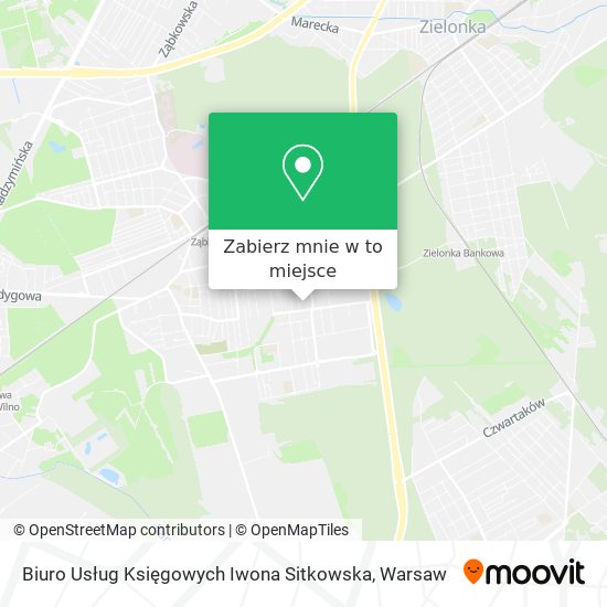 Mapa Biuro Usług Księgowych Iwona Sitkowska