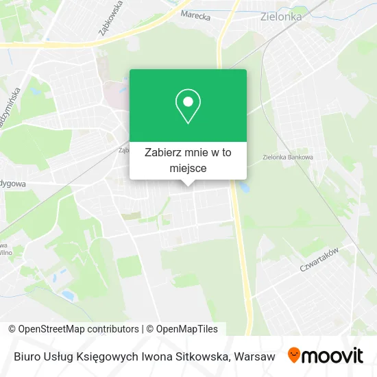 Mapa Biuro Usług Księgowych Iwona Sitkowska