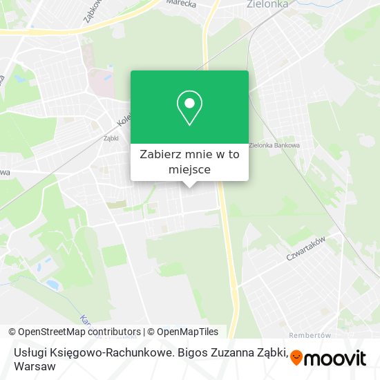 Mapa Usługi Księgowo-Rachunkowe. Bigos Zuzanna Ząbki