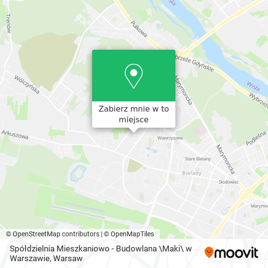 Mapa Spółdzielnia Mieszkaniowo - Budowlana \Maki\ w Warszawie