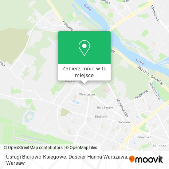 Mapa Usługi Biurowo-Księgowe. Dascier Hanna Warszawa