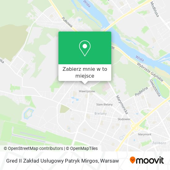 Mapa Gred II Zakład Usługowy Patryk Mirgos