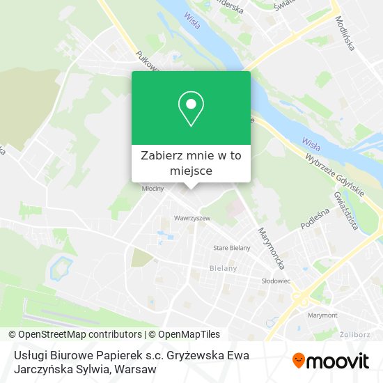 Mapa Usługi Biurowe Papierek s.c. Gryżewska Ewa Jarczyńska Sylwia