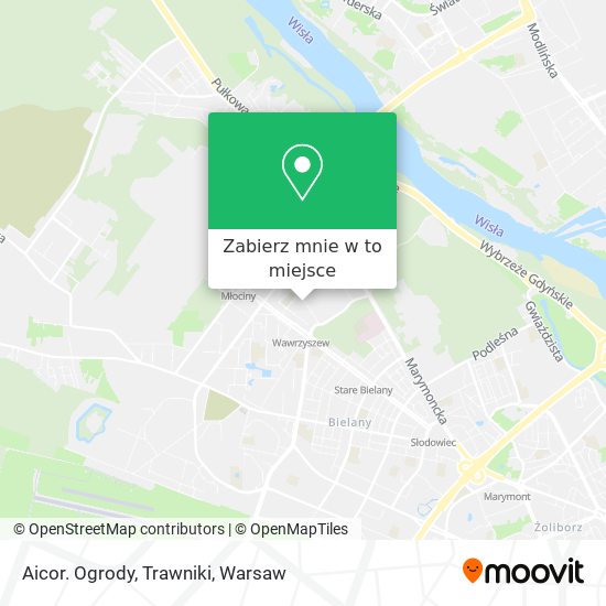 Mapa Aicor. Ogrody, Trawniki