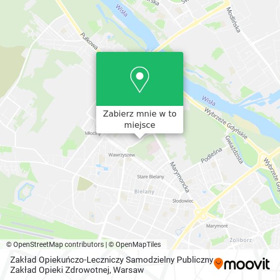 Mapa Zakład Opiekuńczo-Leczniczy Samodzielny Publiczny Zakład Opieki Zdrowotnej